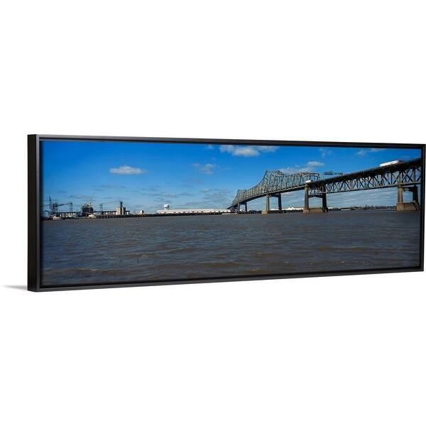 Shop Horace Wilkinson Bridge Mississippi River Baton Rouge Louisiana Black Float Frame Canvas Art Overstock 25528630