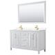 Option White, Gold Trim, Carrara Cultured Marble Top