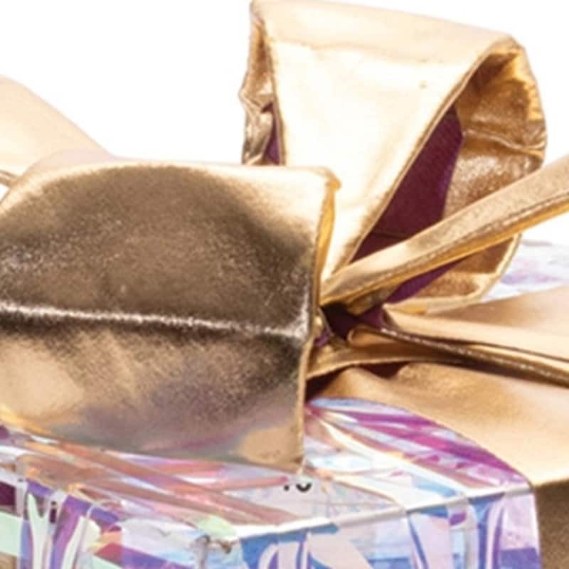 HomeRoots Set of Three Clear And Gold Decorative Boxes With LED - 6.00 in. x 6.50 in. x 6.00 in.