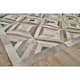 EXQUISITE RUGS Natural Hide Hand-stitched Leather Hide Silver Area Rug ...