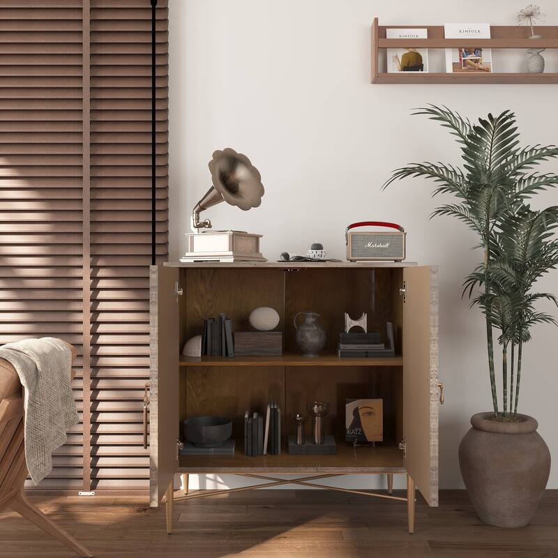 2 Door Vintage Accent Cabinet