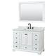 Option White / White Carrara Marble Top / Matte Black
