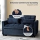 preview thumbnail 25 of 27, 3 in 1 Velvet Sofa Bed with Adjustable Backrest