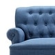 preview thumbnail 14 of 70, Moser Bay Arete Upholstered Tufted Settee Chesterfield Style Loveseat, Velvet or Linen