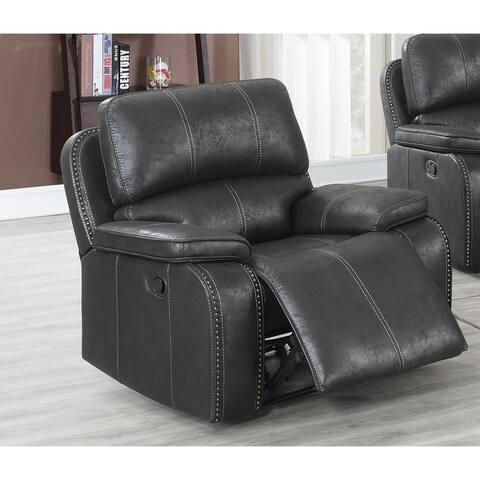 Manual Motion Recliner with Nailhead Trim