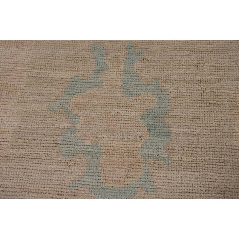 Vegetable Dye Oushak Area Rug Handmade Floral Wool Carpet - 9'2" x 12'2"