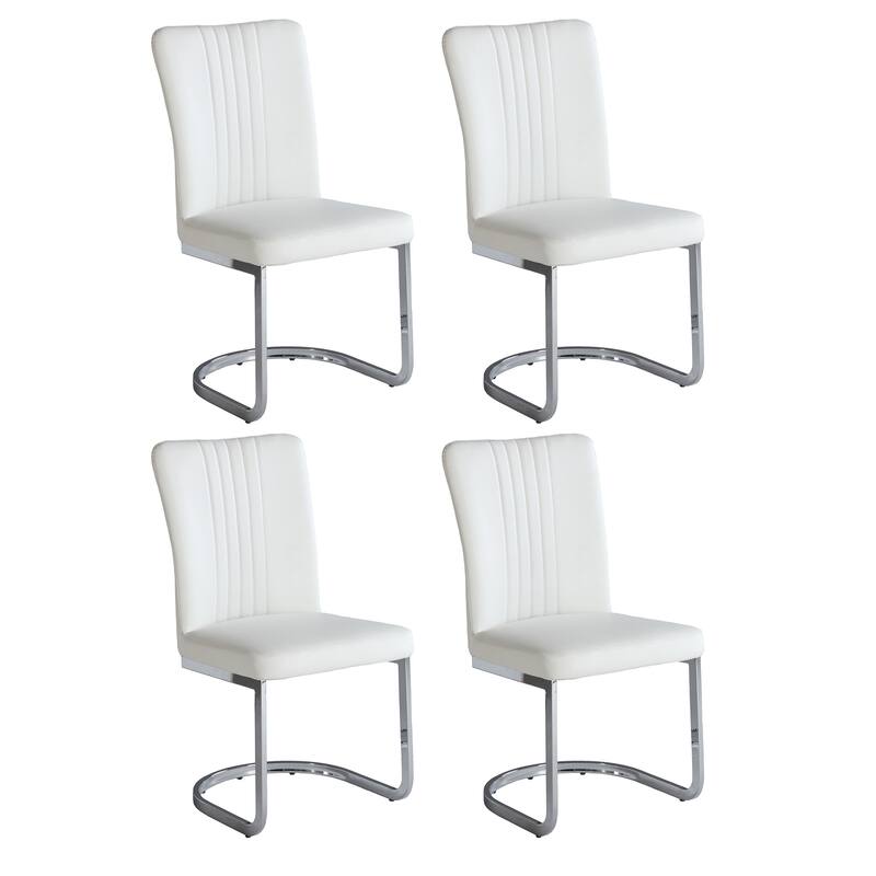 Somette Alisha Channel Back Cantilever Side Chair, Set of 4