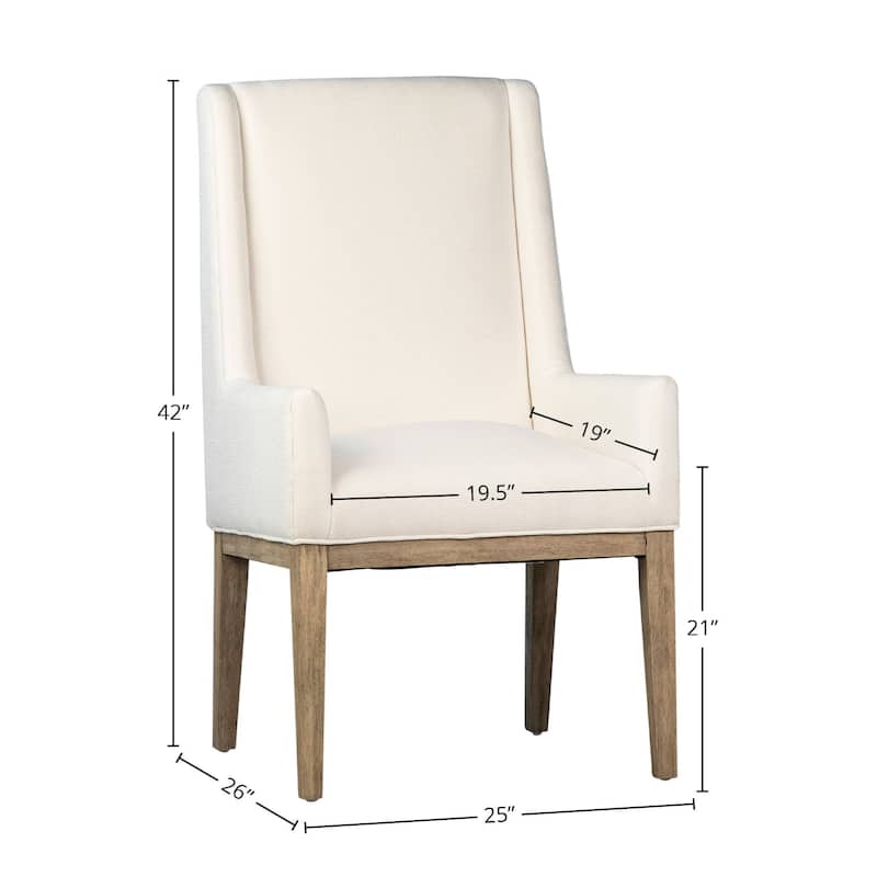 Mulberry Cotton Blend Upholstered Dining Chair, Off-White