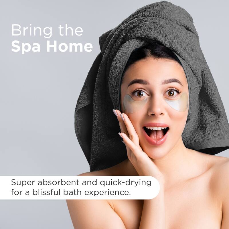 Superior Miami 100% Cotton 6-Piece Towel Set - Lightweight & Quick Drying