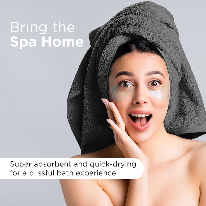 Superior Miami 100% Cotton 6-Piece Towel Set - Lightweight & Quick Drying