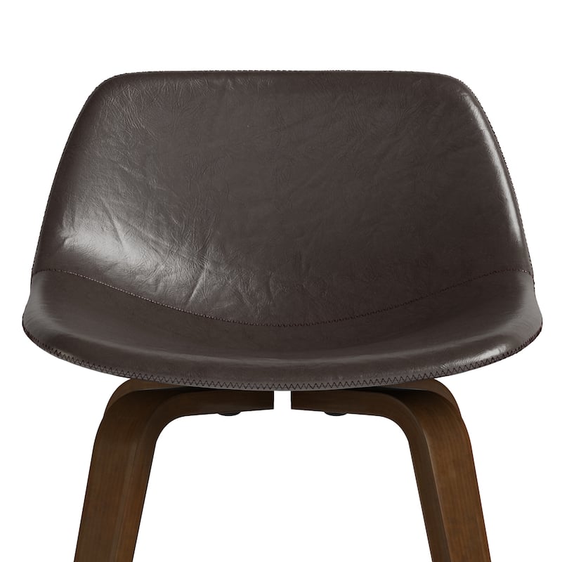 WYNDENHALL Cacey Mid Century Modern Bentwood Counter Height Stool (Set of 2) - 20.7'' x 21.1'' x 36.6