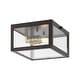 preview thumbnail 19 of 73, Alma 12" Metal/Glass LED Flush Mount, by JONATHAN Y Oil Rubbed Bronze/Brass Gold