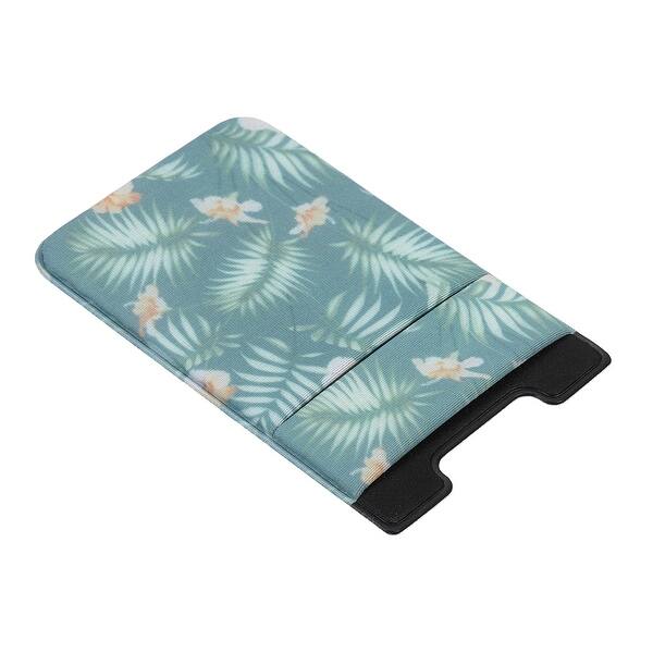 Cellphone Credit Card Holder Stretchy Adhesive Phone Pouch Sleeve Green -  Green Leaves - Bed Bath & Beyond - 36290681