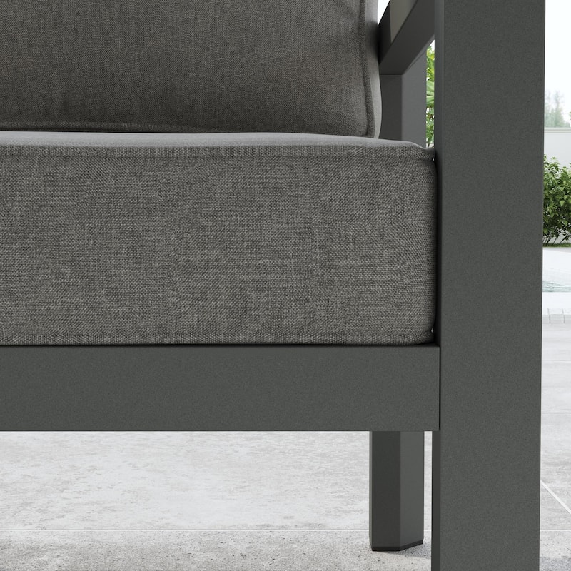 Grayton Gray Aluminum Outdoor Aluminum Lounge Chair - 33" x 32" x 29"