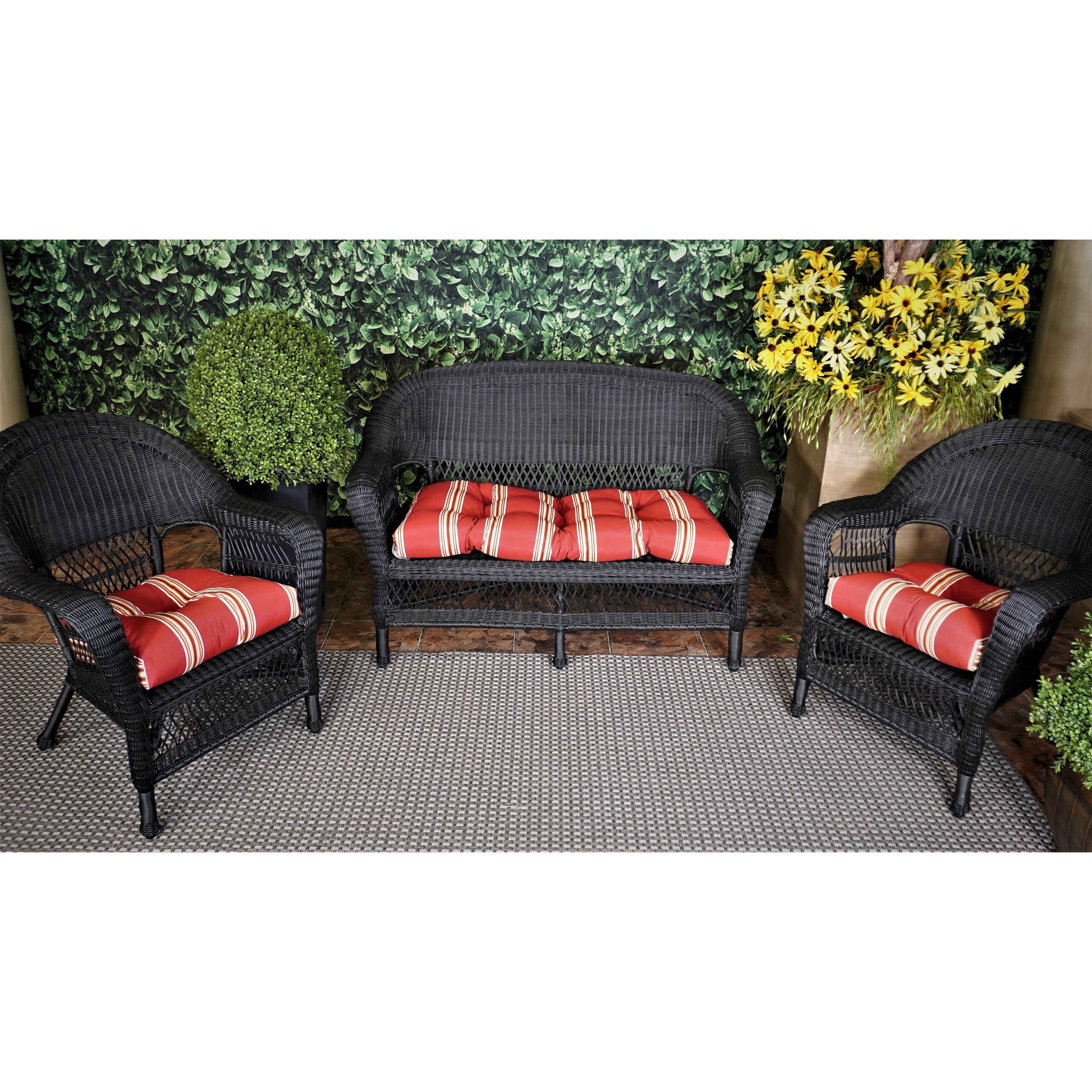 3 piece cushion hotsell set for wicker furniture