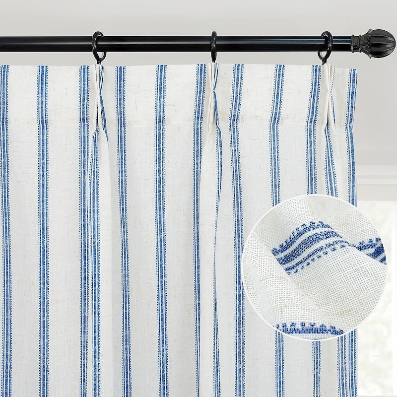 DriftAway Farmhouse Linen Blend Blackout Curtains