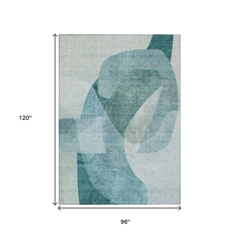 HomeRoots Abstract Transitional Rectangle Outdoor Rug