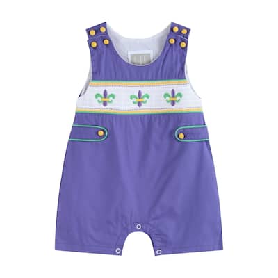 Purple Mardi Gras Smocked JonJons