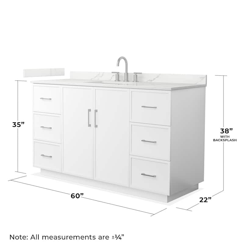 Wyndham Collection WCH7474-60S-QTZ-US3MXX Elan TK 60" Free Standing