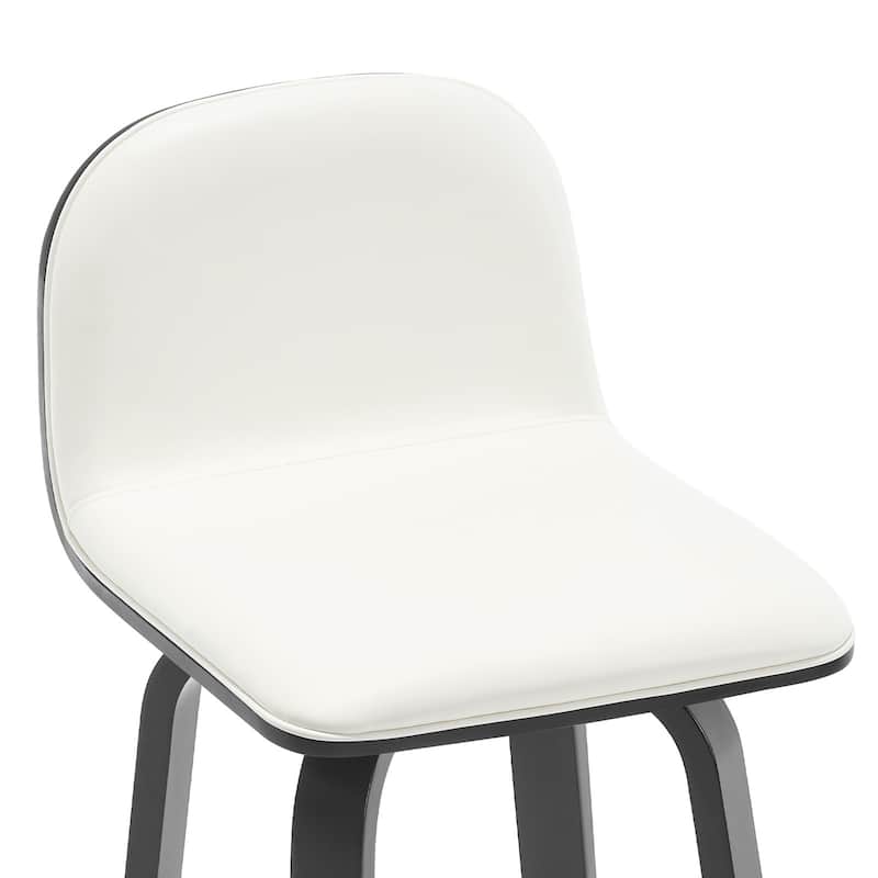 Faux Leather Upholstered Swivel Counter/ Bar Stools with Wood Frame