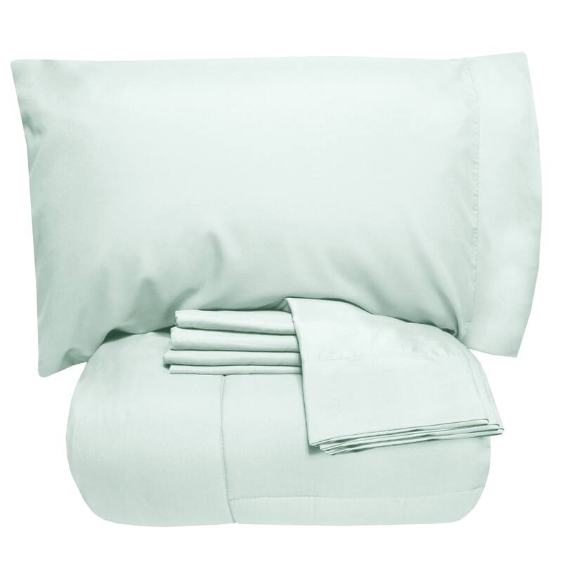Sweet Home Collection Luxury Solid Bed-In-a-Bag with Sheet Set
