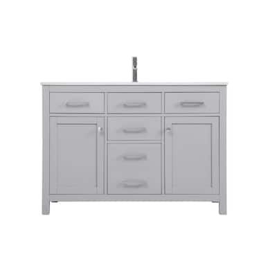Elegant Lighting VF23348 Lewis 48" Free Standing Single Basin Vanity