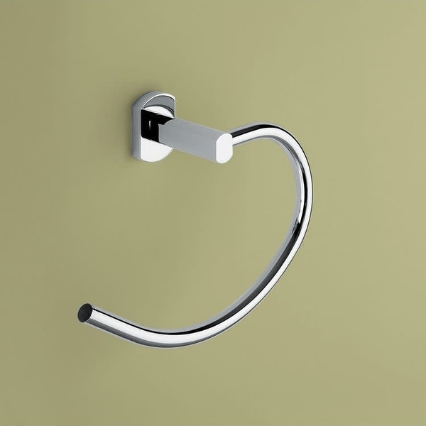 Nameeks ED70 Gedy Wall Mounted Towel Ring - Polished Chrome. Opens flyout.