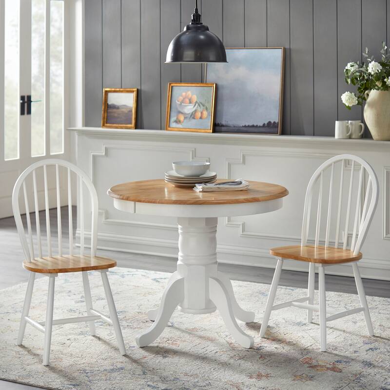 Simple Living Lancaster 3-Piece Solid Wood Dining Set