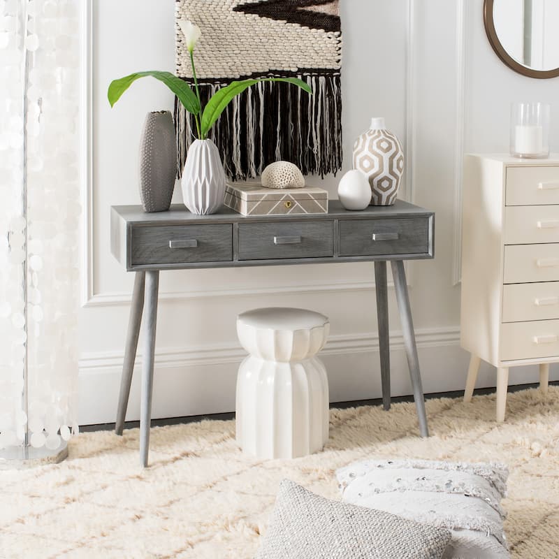 SAFAVIEH Hennie 3-Drawer Console Table - 41.8" x 14.3" x 32" - 42"W x 14"D x 32"H