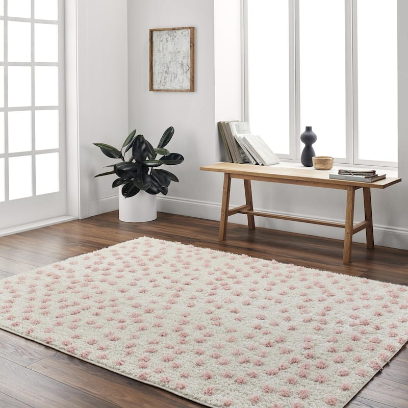 Livabliss Casual Rodos Animal Area Rug - 7'10" x 10' - Pink/Cream