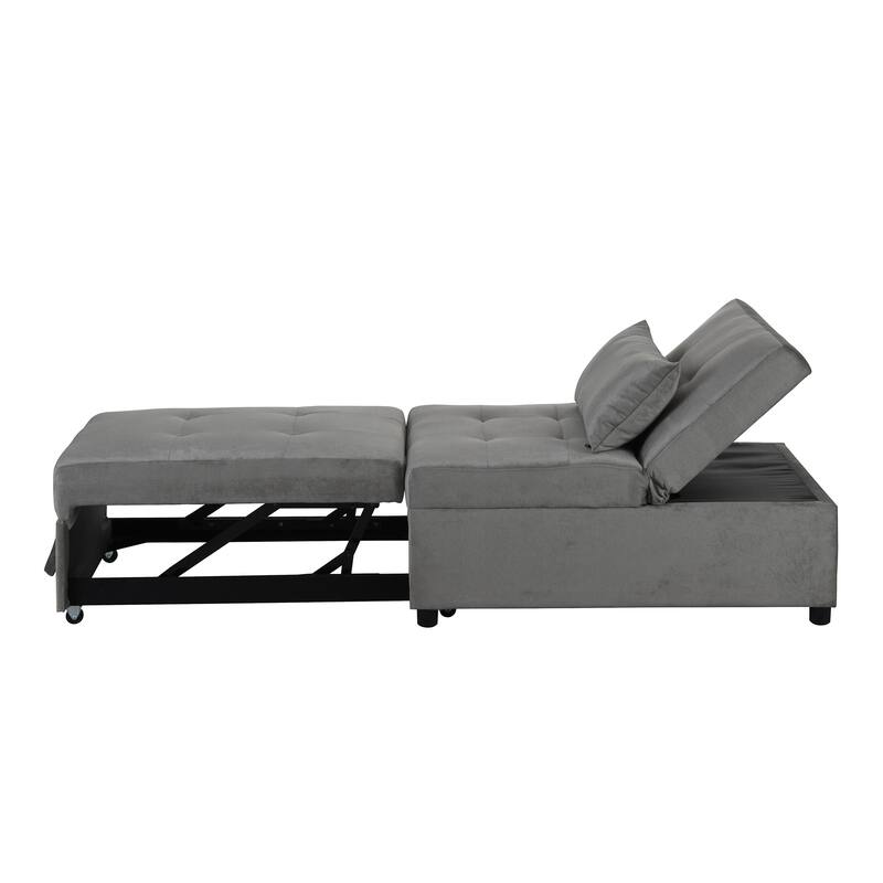 Modern Design Chic Multifunctional Folding Ottoman Sofa Bed, Ottoman