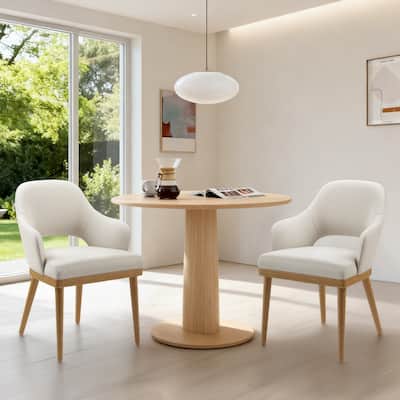 Mid-Century Modern Dining Chairs Wooden Legs for Kitchen & Living Room