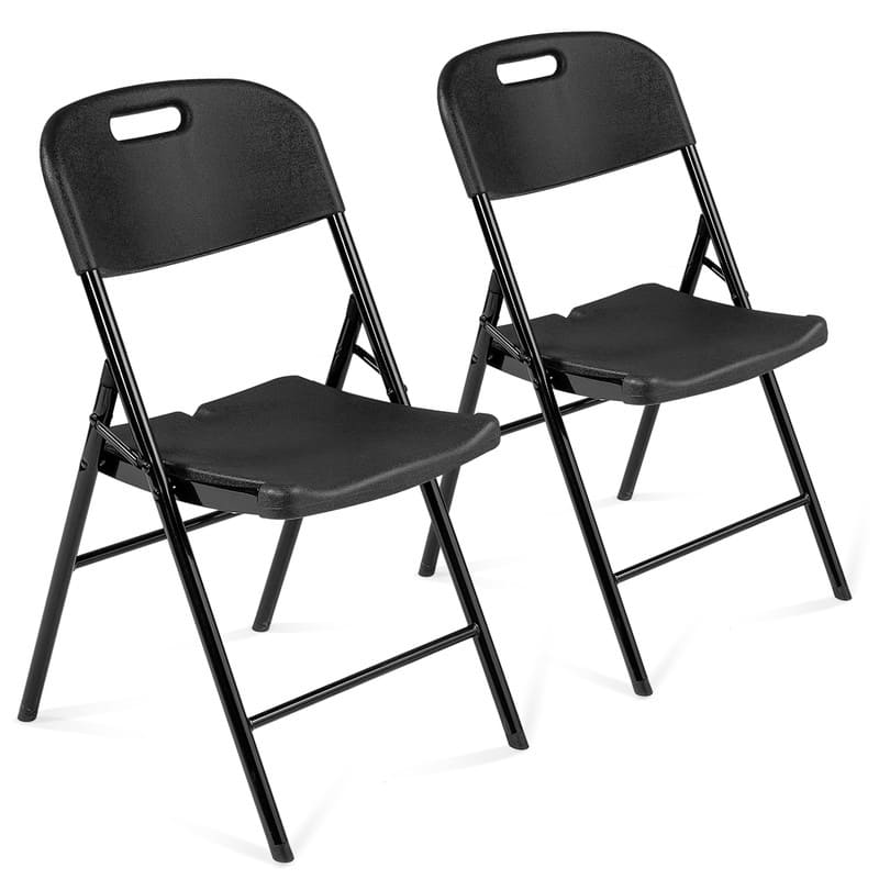 Karlhome Outdoor/Indoor HDPE Stackable Folding Chair 2-Pack 4-Pack
