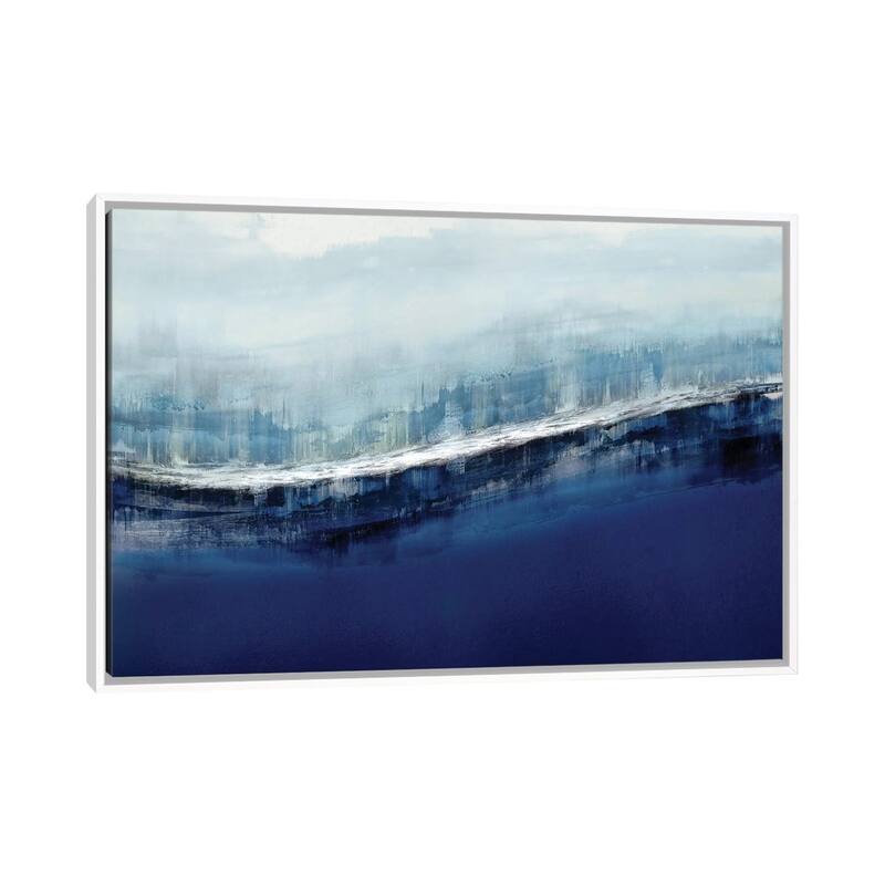iCanvas "Flowing Indigo" by Jake Messina Framed Canvas Print - White - 32x48