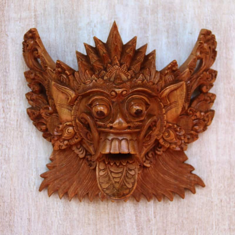 Handmade Royal Demon Wood mask (Indonesia)