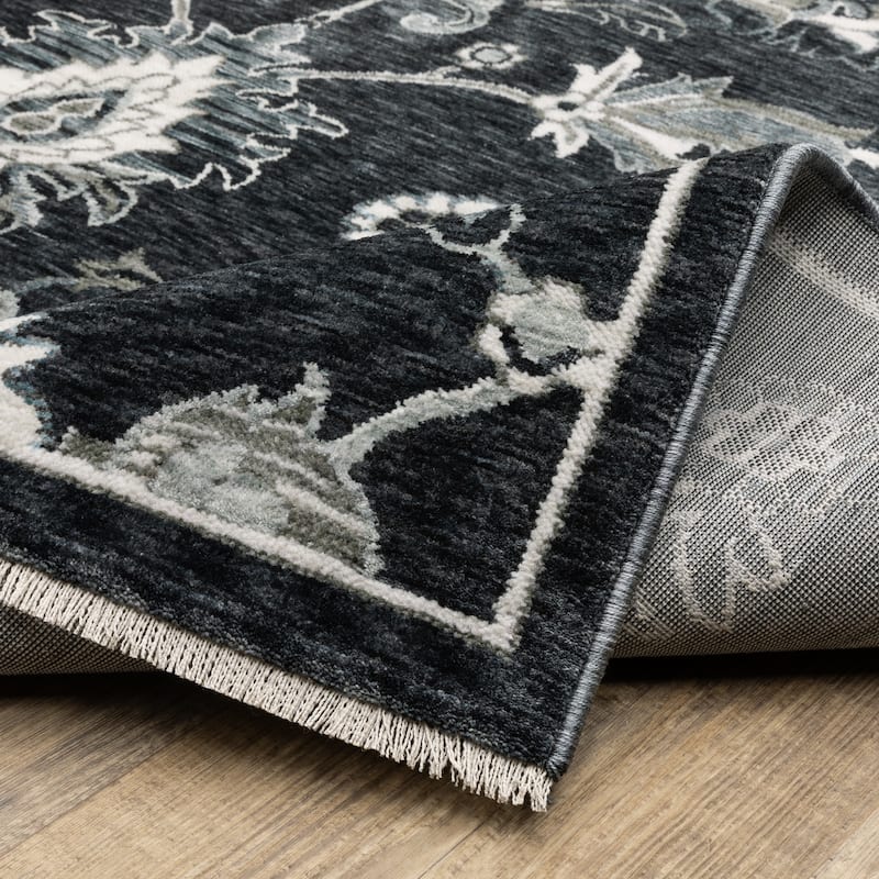 Style Haven Estella Oriental Blue/ Ivory Area Rug