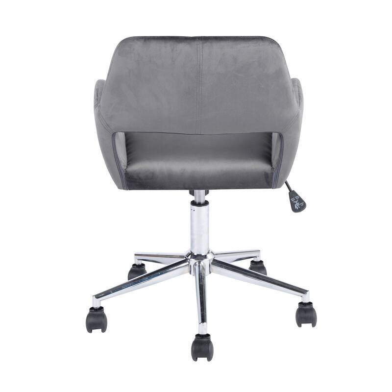 Homylin Modern Velvet Upholstered Task Chair with 360 Degree Swivel