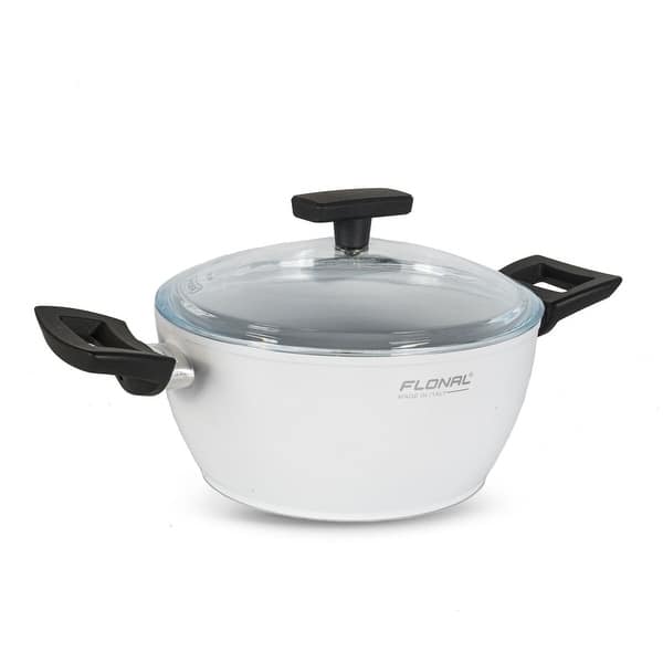 Flonal Pot Flonal Milano Ceramic Non-Stick Deep Stew Pot with Glass Lid - Bed Bath ...