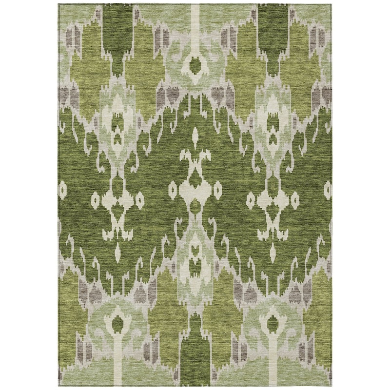 HomeRoots Ikat Transitional Rectangle Outdoor Rug