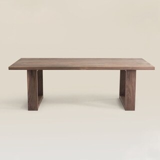 Rectangular Light Nut-brown Solid wood Dining Table - Bed Bath & Beyond ...