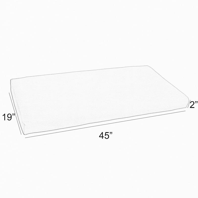Sorra Home Sunbrella Canvas Indoor/Outdoor Round-front Bench Cushion