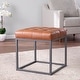 preview thumbnail 3 of 8, SEI Furniture Healy Saddle Brown Mini Ottoman