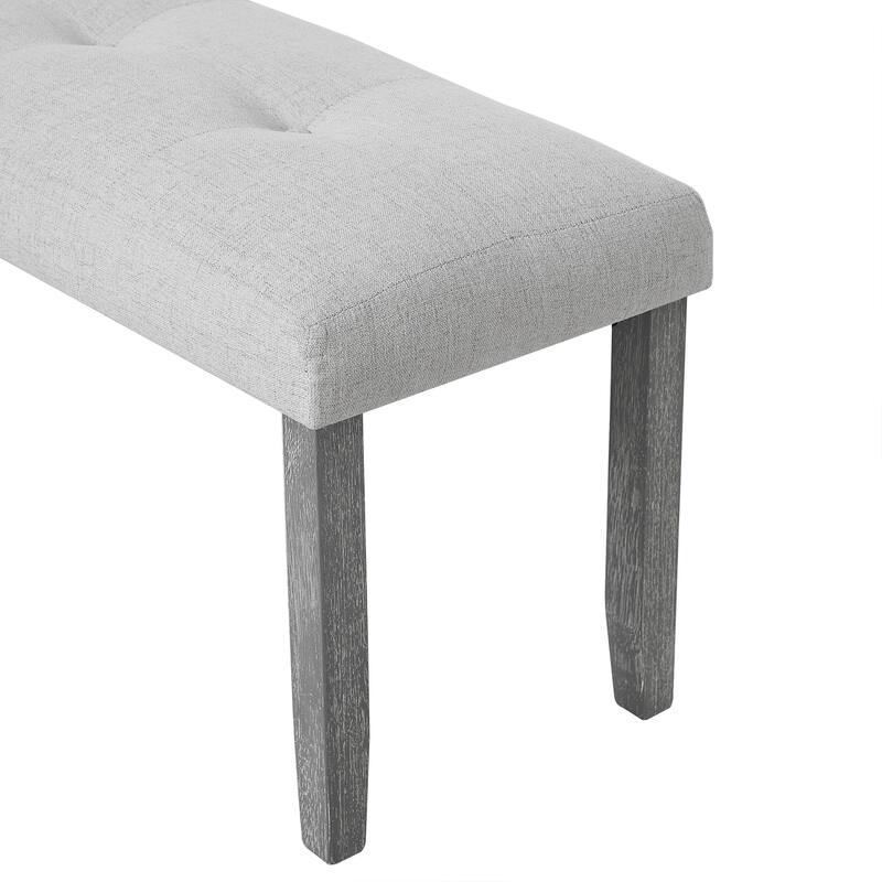 Upholstered Tufted Bench, Modern Bedroom Benches Upholstered Dining Benches, Fabric End of Bed Bench
