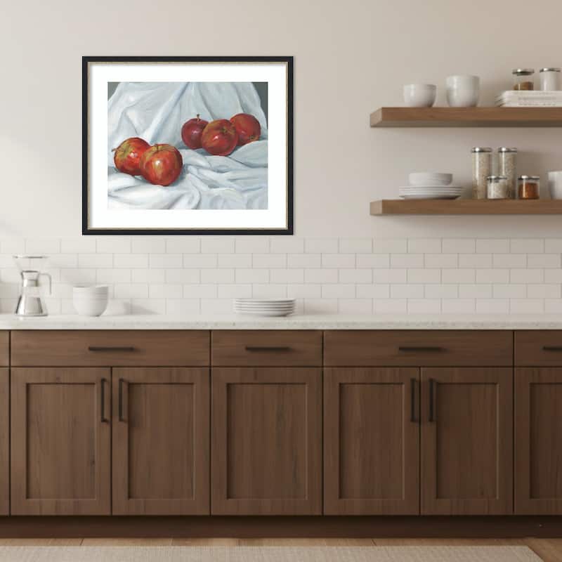 Red Apples by Carrie Arnold Wood Framed Wall Art Print