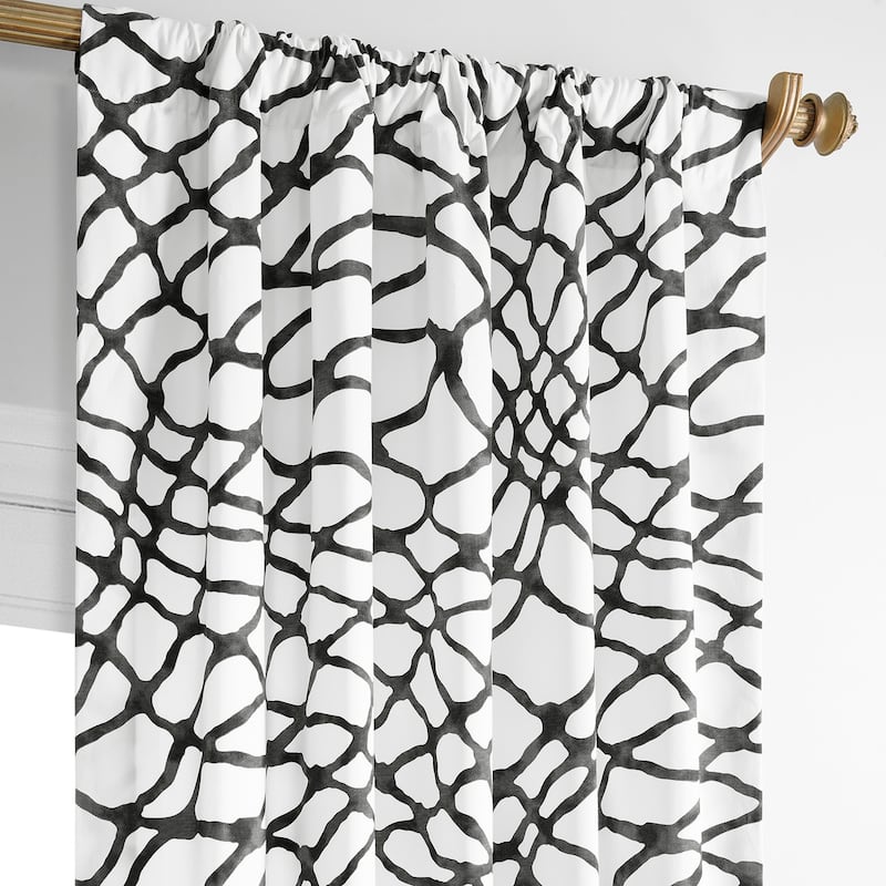 Exclusive Fabrics Ellis Printed Cotton Twill Curtain (1 Panel)