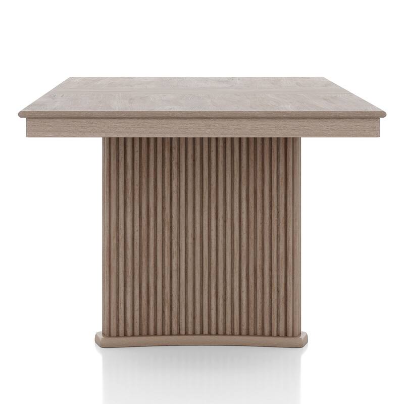 Furniture of America Barbesh Modern Natural Ash 90-inch Wood Extendable Dining Table