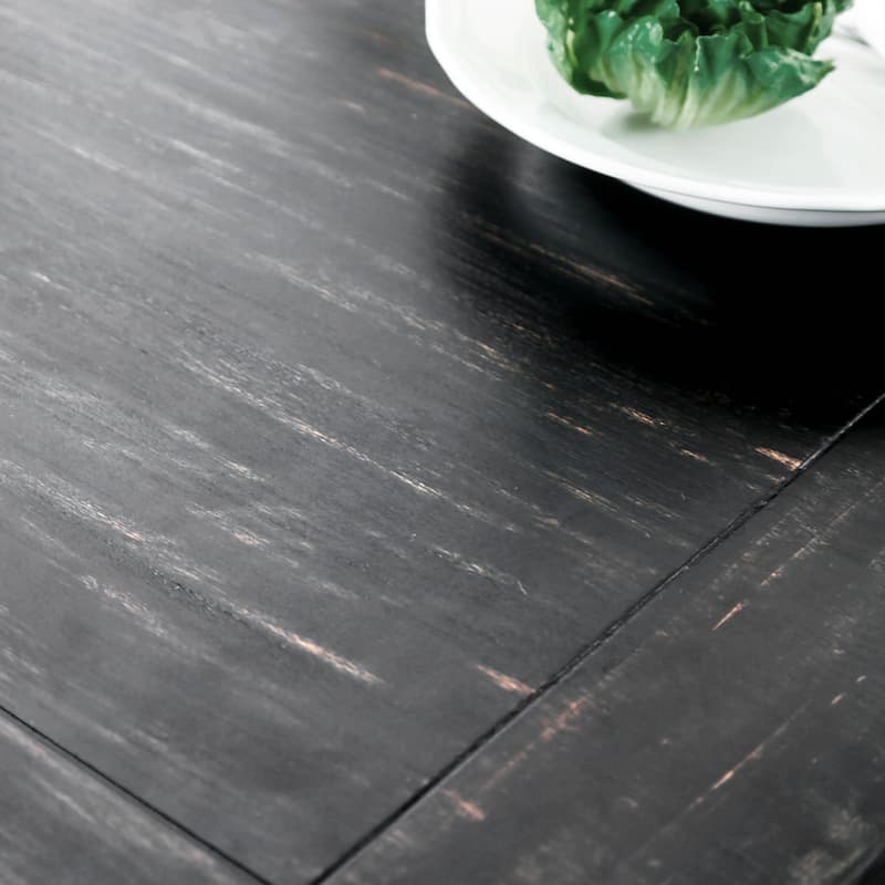 Furniture of America Tays Contemporary Black Solid Wood Dining Table