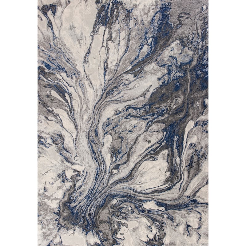 Domani Globe Modern Abstract Pattern Area Rug - 9'10" x 13'2" - Grey