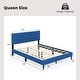 preview thumbnail 5 of 18, Costway Queen Upholstered Platform Bed Mattress Foundation Button