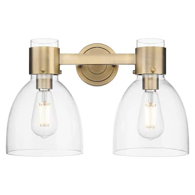 Innovations Lighting 464-2W-G464D-7CL Lawton Bell 2 Light 16" Wide